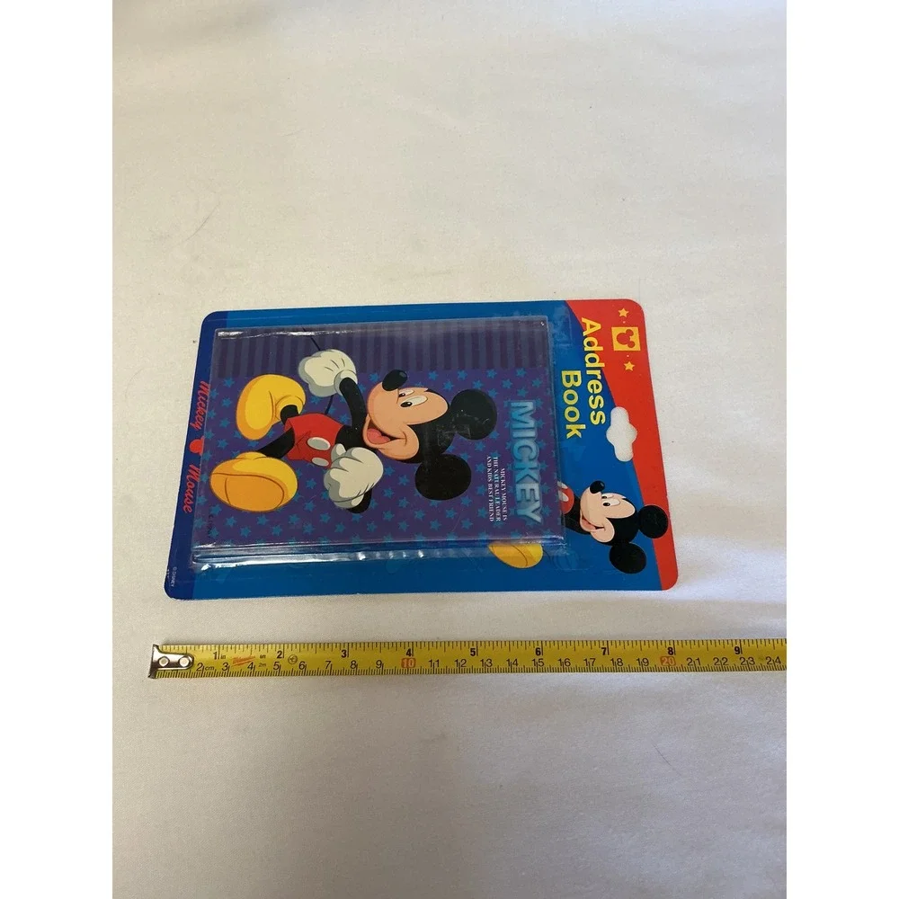 Vintage Disney Mickey Mouse Stationery Lot Puffy Stickers Radio Pen Address Book